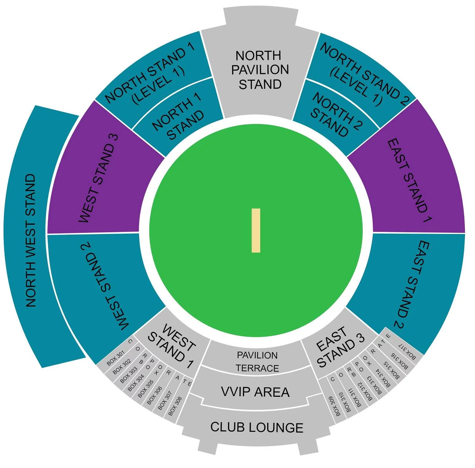 Dharmshala Cricket Stadium Seating Plan